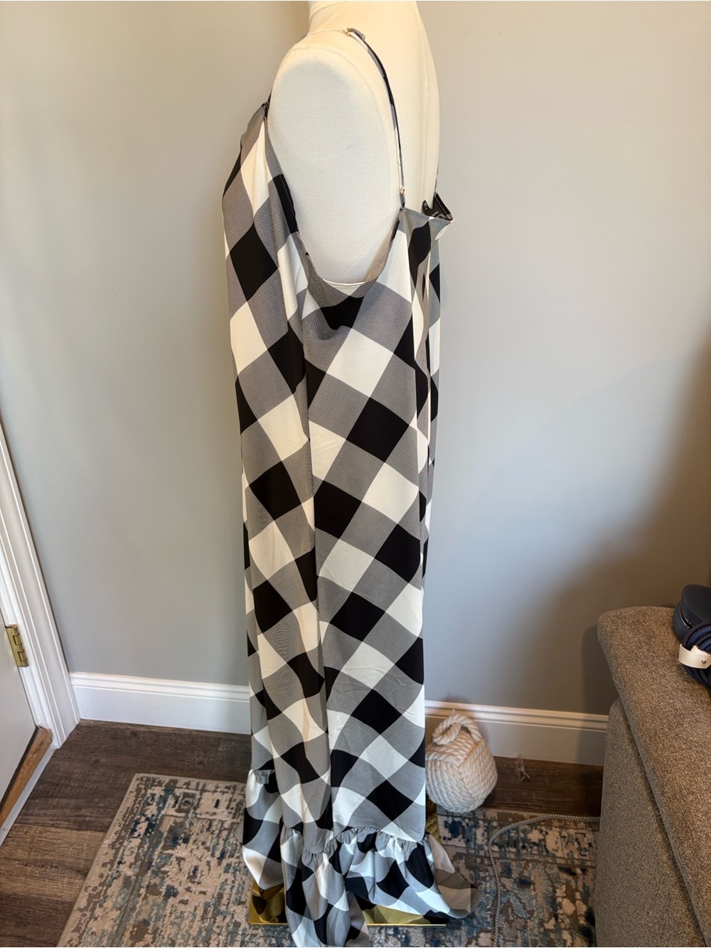 NWT J.Crew Collection Buffalo Check Maxi Dress Size 18 - Picture 5 of 6